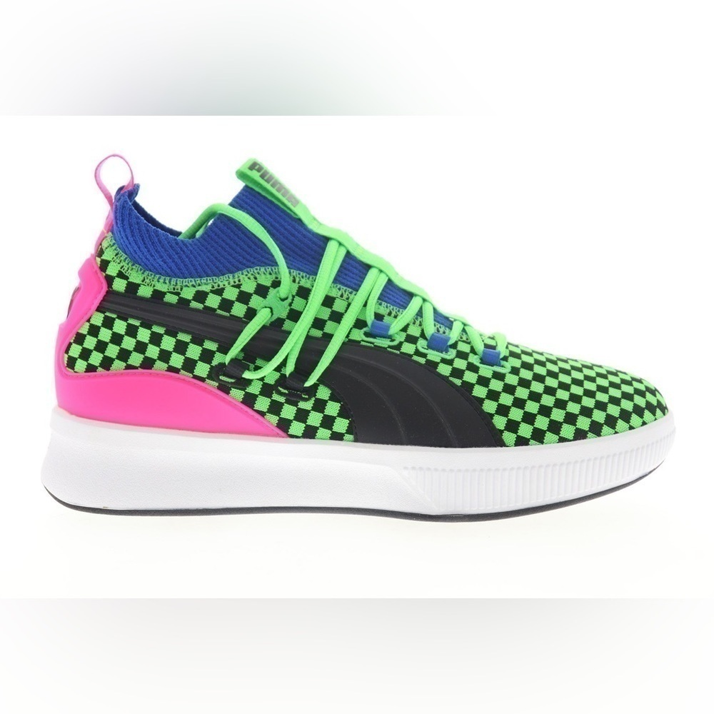 Neon Puma Clyde Court Summertime 19289301 Green Basketball Athletic Shoes 11